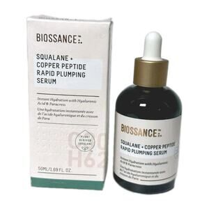 Biossance Squalane + Copper Peptide Rapid Plumping Serum 1.69 oz Vegan Hydration